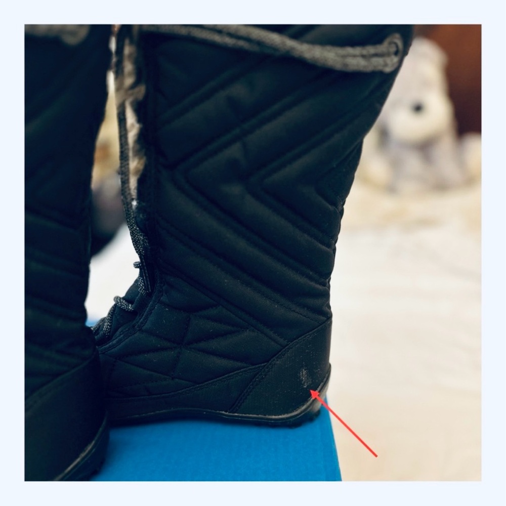 Columbia Minx Mid III Insulated Waterproof Boots Black Titanium Grey Size 7. - Picture 13 of 13